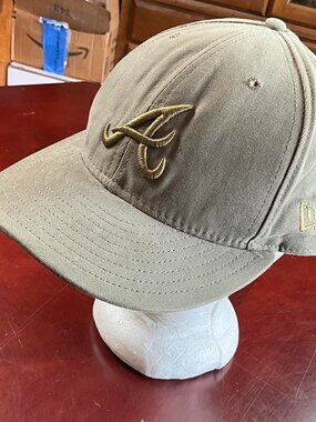 Atlanta Braves New Era 59FIFTY Khaki Army Gree Fitted MLB Cap (Size 7 1/2)